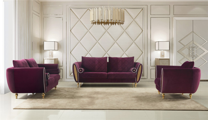 Designer Sofa Sofa set 3+2+1 Seater Couch Upholstery Suite Living room