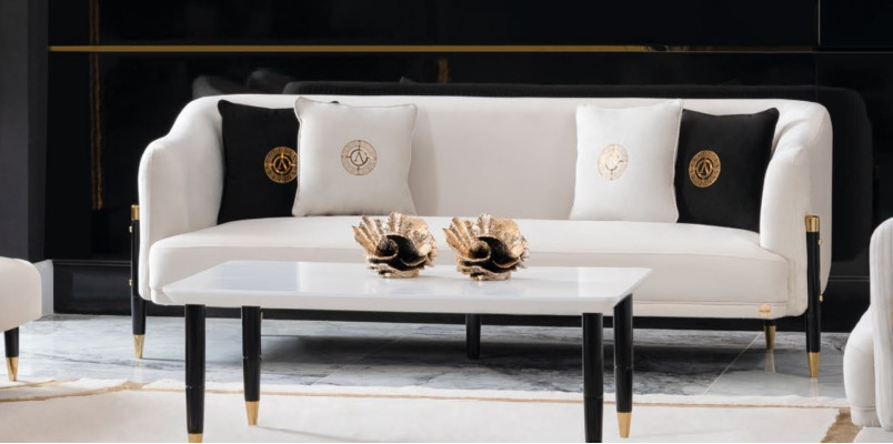 Design Sofa 3 Seater Design 210cm Luxury Sofas Couch 3er new Textile Sofa Furniture