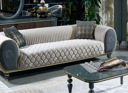 Three Seater Sofa 3 Seater Fabric Luxury Couch Sofa Big Upholstery 230cm Designer