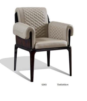 Chair new Creative Modern Design Furniture Luxury Dining room Chairs Wood Leather