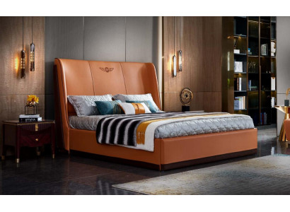 Bed Orange Bedroom new Creative Modern Design Furniture Wood Luxury Beds