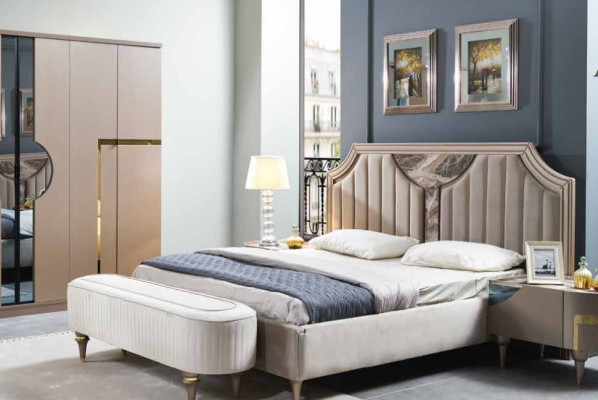 Bed frame double Wood Bed frame e Bedroom White Luxury Bed Modern Beds