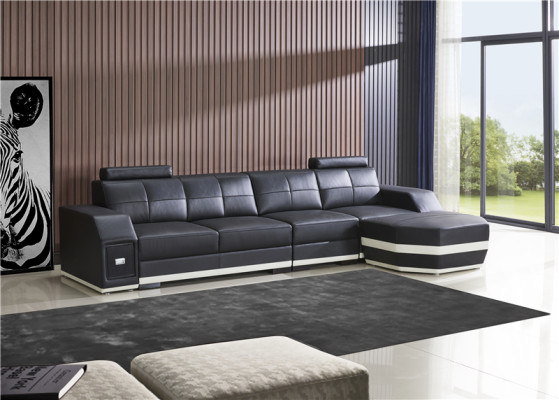 Leather sofa Living landscape Corner Suite Design Modern L-shape Corner sofa