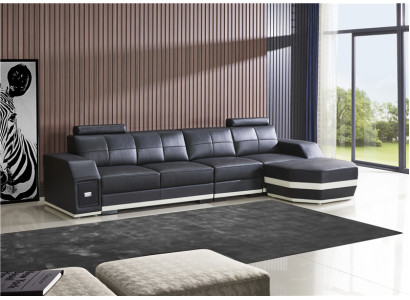 Leather sofa Living landscape Corner Suite Design Modern L-shape Corner sofa