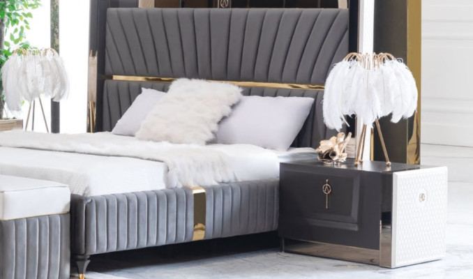 Bedside table Side table Table Wood Tables Bedroom Furniture Bedside tables Grey
