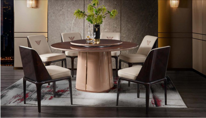 Dining table table furniture armchair chair set 5 pieces. Group design dining room
