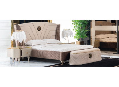 Bedroom Double bed 160x200cm Luxury Bed 2x Bedside table 3pcs. Set beds new