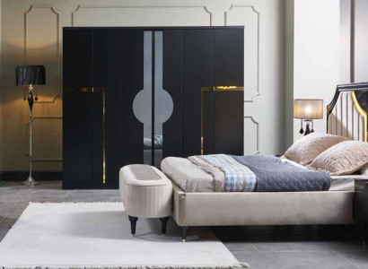 Bed 2x Bedside table 3 pieces. Set Design Luxury Complete's Sets Bedroom Complete