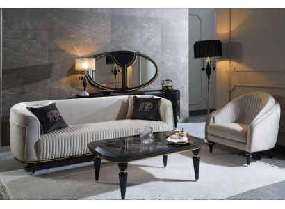 Sofa set 3+1 Seater Coffee table Textile Suite Design Modern 3-piece Furniture new