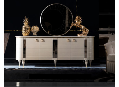 Luxury Chests of drawers Wardrobe Shelf Console Furniture Wooden Cabinet Mirror Chest of drawers Wardrobe