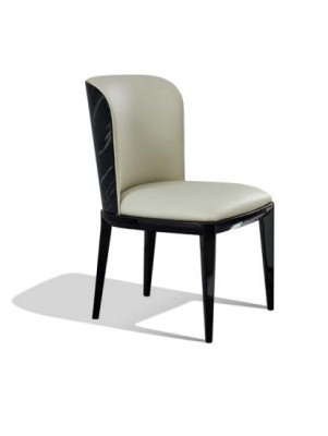 Chair Leather Milk Wood new Creative Modern Design Furniture Luxury Dining room