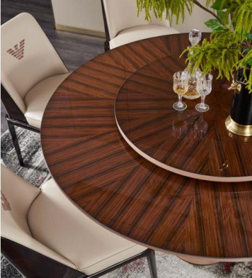 Group Luxury Chair Suite Lehn Design Furniture Luxury Dining room Wood 4x Chairs