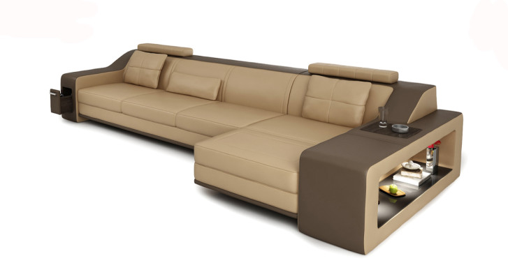 Designer Sofa Couch Corner sofa with Stool Living landscape Upholstery Suite
