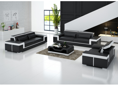 Luxurious Sofa set Living room 3+2 Set Suite Leather Upholstery Couches