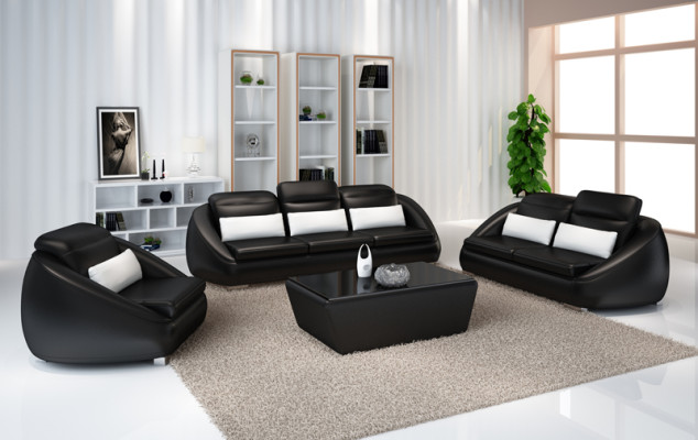 Luxury Furniture Sofa set Couch Sofa Upholstery 3+2 Red Seat Pads Group