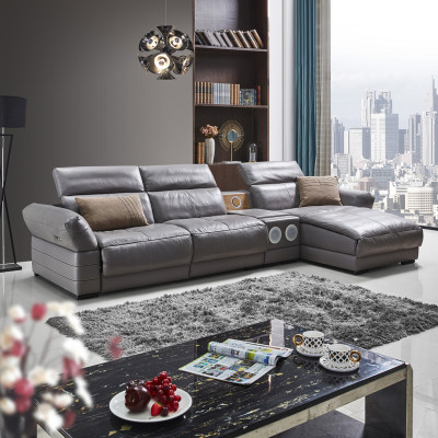Luxury Corner sofa Leather Couch Upholstery Suite Sound system Multifunction