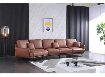 Leather sofa Living landscape Corner sofa L-shape Corner Set Suite Modern Sofa