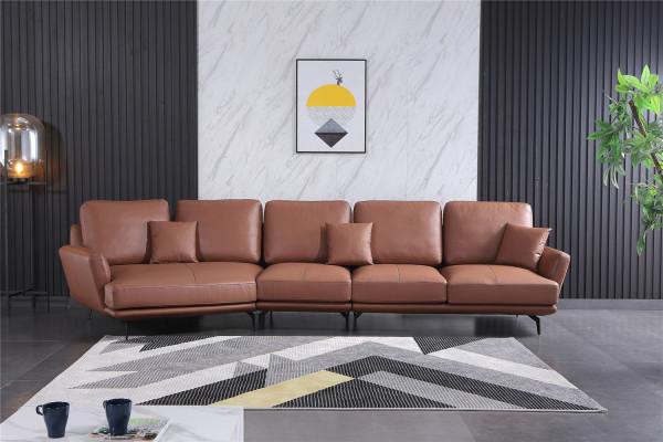 Leather sofa Living landscape Corner sofa L-shape Corner Set Suite Modern Sofa