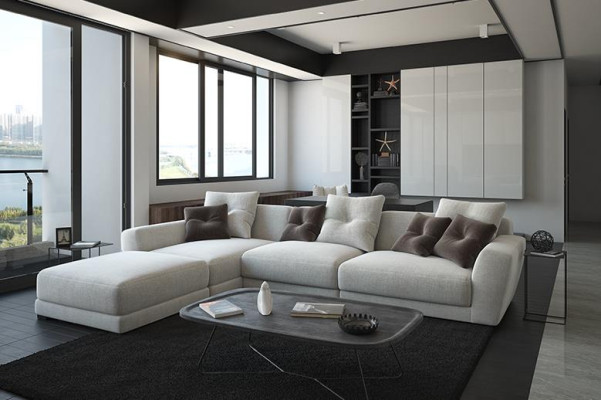 Design Corner sofa L-shape Couch Upholstery Textile Sofas Luxury Living room