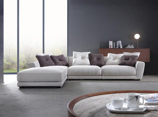 Design Corner sofa L-shape Couch Upholstery Textile Sofas Luxury Living room