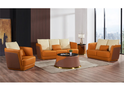 Living landscape sofa set 3+2+1 seater leather sofa couch suite