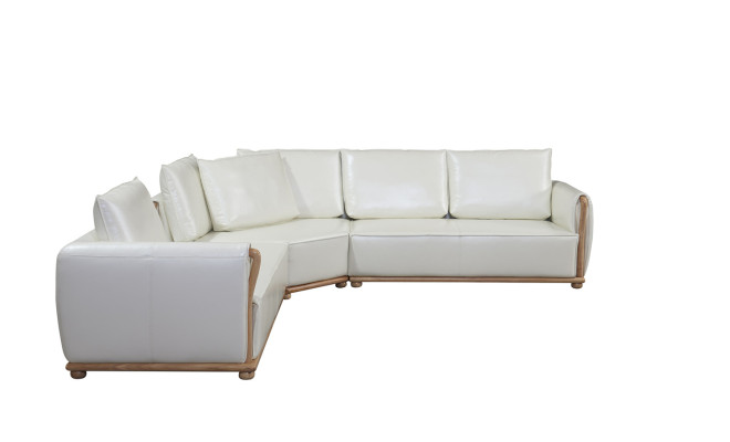 Designer Sofa Suite Couch Corner sofa with Stool Upholstery Living landscape