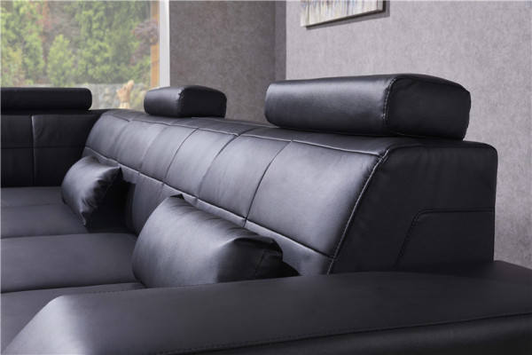 Corner sofa Leather sofa Big L-shape Living landscape Sofa Couch Suite