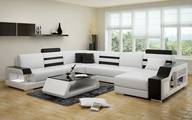 Corner sofa Sofa Couch Upholstery Corner suite Living landscape Leather Desing Corner U-shape