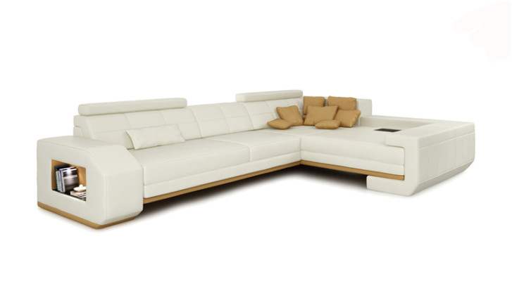 Sofa L-shape leather sofa Couch Living landscape Suite Design Corner sofa