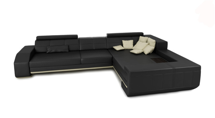 Sofa L-shape leather sofa Couch Living landscape Suite Design Corner sofa
