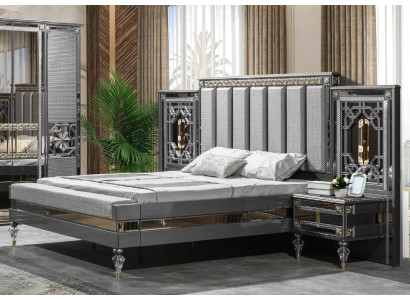 Gray Bedroom Bed Royal Baroque Room Beds 3pcs. set