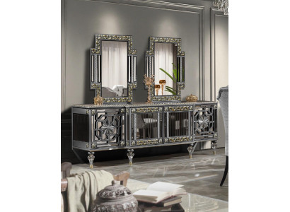 Sideboard Chest of drawers Wardrobe Wood Modern Design Gray Luxury Living room