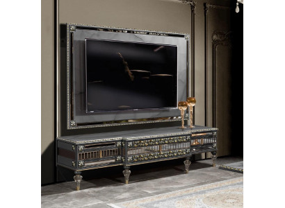Sidebiard Lowboard TV-cabinet Stand Sideboard Wood Luxury Gray Living room Wardrobe