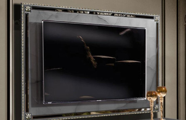 Sidebiard Lowboard TV-cabinet Stand Sideboard Wood Luxury Gray Living room Wardrobe