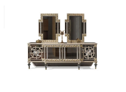 Sideboard Chest of drawers Wardrobe Wood Modern Design Beige Luxury Living room