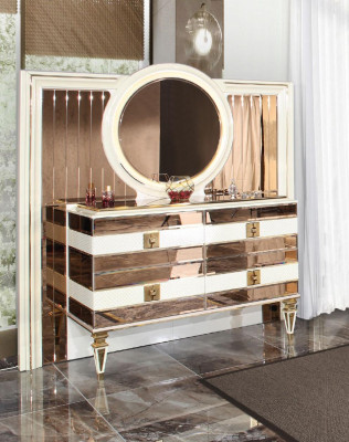 Dressing table Console table Dressing table Chest of drawers Sideboard Gold Beige Wood