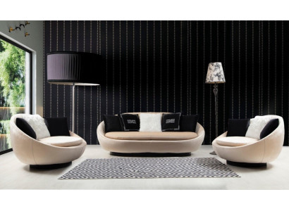 Textile Couch Living landscape Suite Design Modern Sofa set 2+1+1
