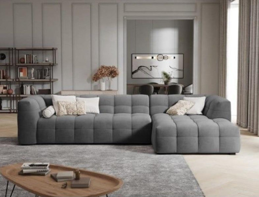 Corner sofa L-shape Sofa Couch Design Upholstery Modern Textile Seat Cushion Group Beige