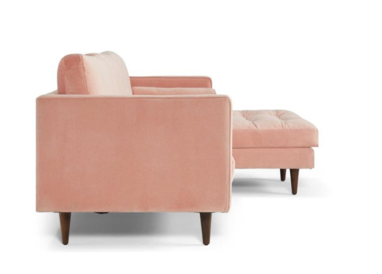 Designer Sofa Corner sofa Textile Living room Furniture Sofa L-shape Sofa bed Pink