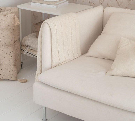 Corner sofa L-shape Couch Living landscape Suite Design Modern Sofa Wood White