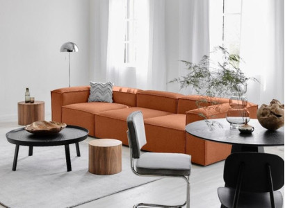 Sofa Living room Couch Upholstery Couches Sofas 4Seater Textile Fabric Modern