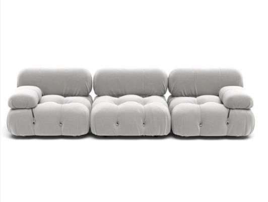 Textile Couch Living landscape Suite Design Modern Sofas Sofa 3 Seater Gray