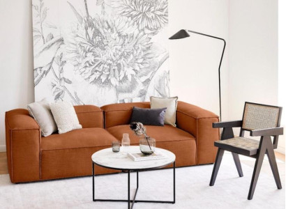 Sofa Couch Upholstery Sofas Couches Modern Textile new 3 Seater Designer Brown