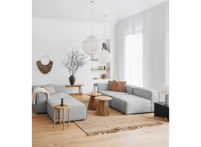 Sofas Textile Upholstery Sofas Fabric Sofas 3 Seater Living room Gray Country House Style