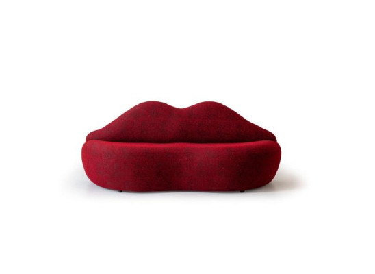 Lips 3 Seater Designer Sofa Couch Upholstery Sofas Couches Textile Red