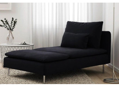 Luxury furniture chaise longue living room modern design sofa textile black