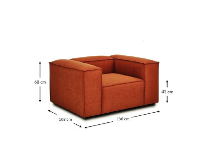 Lounge Armchair Club Furniture Furnishings Fabric Sofa Single Seater Chair Upholstery