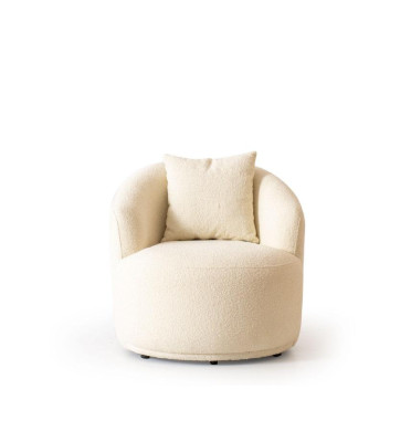 Round Armchair TV Chair Single Seat Furniture Lounge Club Relax Black