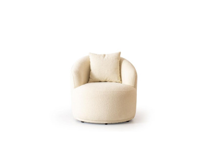Round Armchair TV Chair Single Seat Furniture Lounge Club Relax Black
