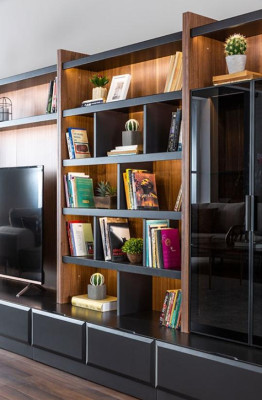 Wall unit tv Furniture Wall units Living room Display case Modern Wood Brown
